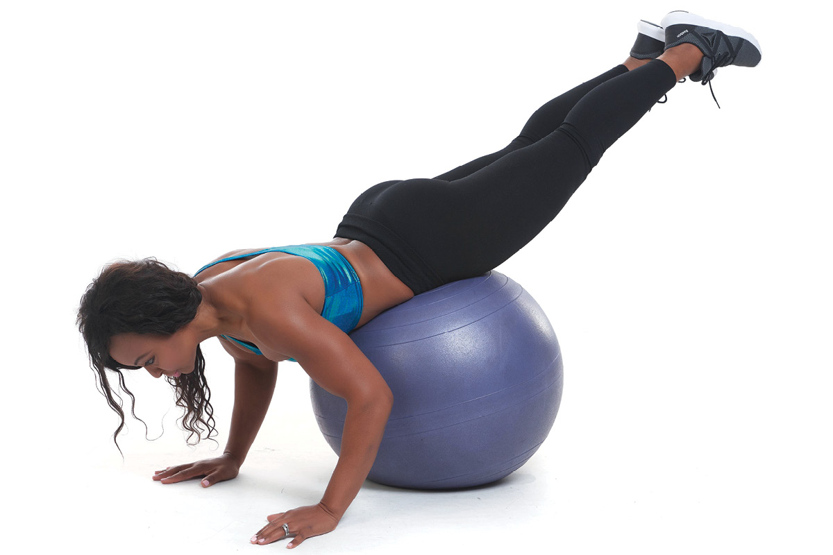 Stability Ball Reverse Hyperextension