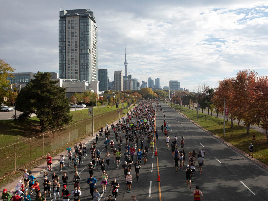 Participants at the Scotiabank Toronto Waterfront Marathon