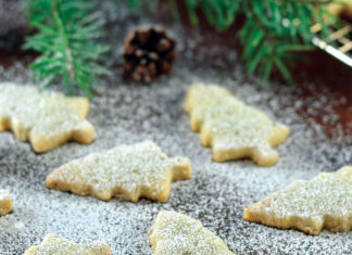 Pine Needle Shortbread Cookies