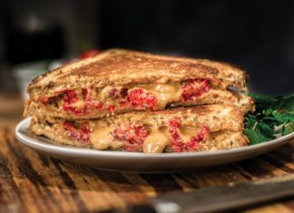 Grilled Peanut Butter and Raspberry Sandwich