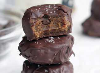 Chocolate Covered Salted Maca Caramel Bites