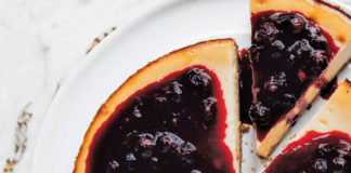 Baked Blueberry Cheesecake
