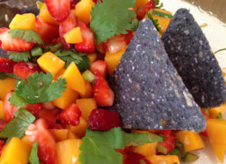 Sweet and Spicy Strawberry Mango Salsa