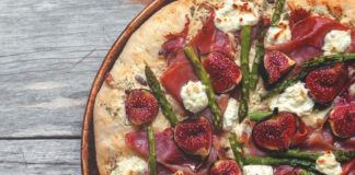 Three-Cheese Pizza with Asparagus