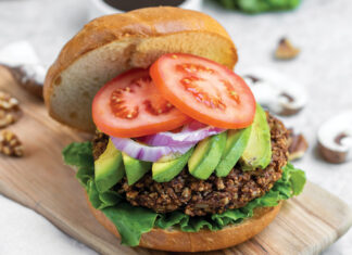 High Protein Teriyaki Mushroom Burgers