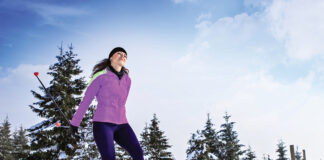 Woman Crosscountry Skiing