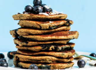 Blueberry Protein Pancakes