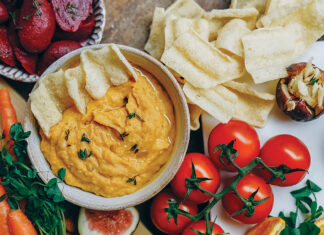 Pumpkin Hummus with Roasted Garlic