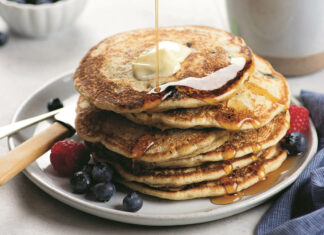 Buttermilk Blueberry Pancakes Feature