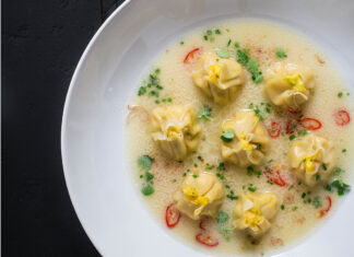 Coconut Corn Dumpling Soup