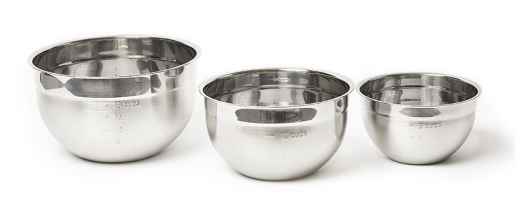 Cuisipro Stainless Steel Mixing Bowl Set of 3