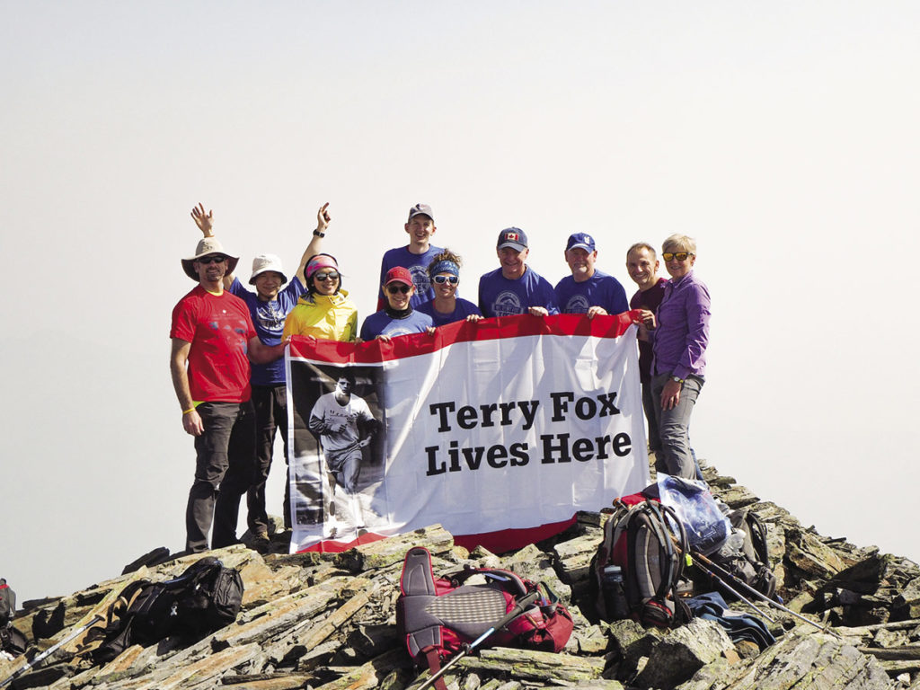 Mount Terry Fox Trek Summit Banner