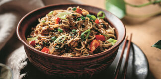 Meaty Thai Green Curry-Spiced Ramen