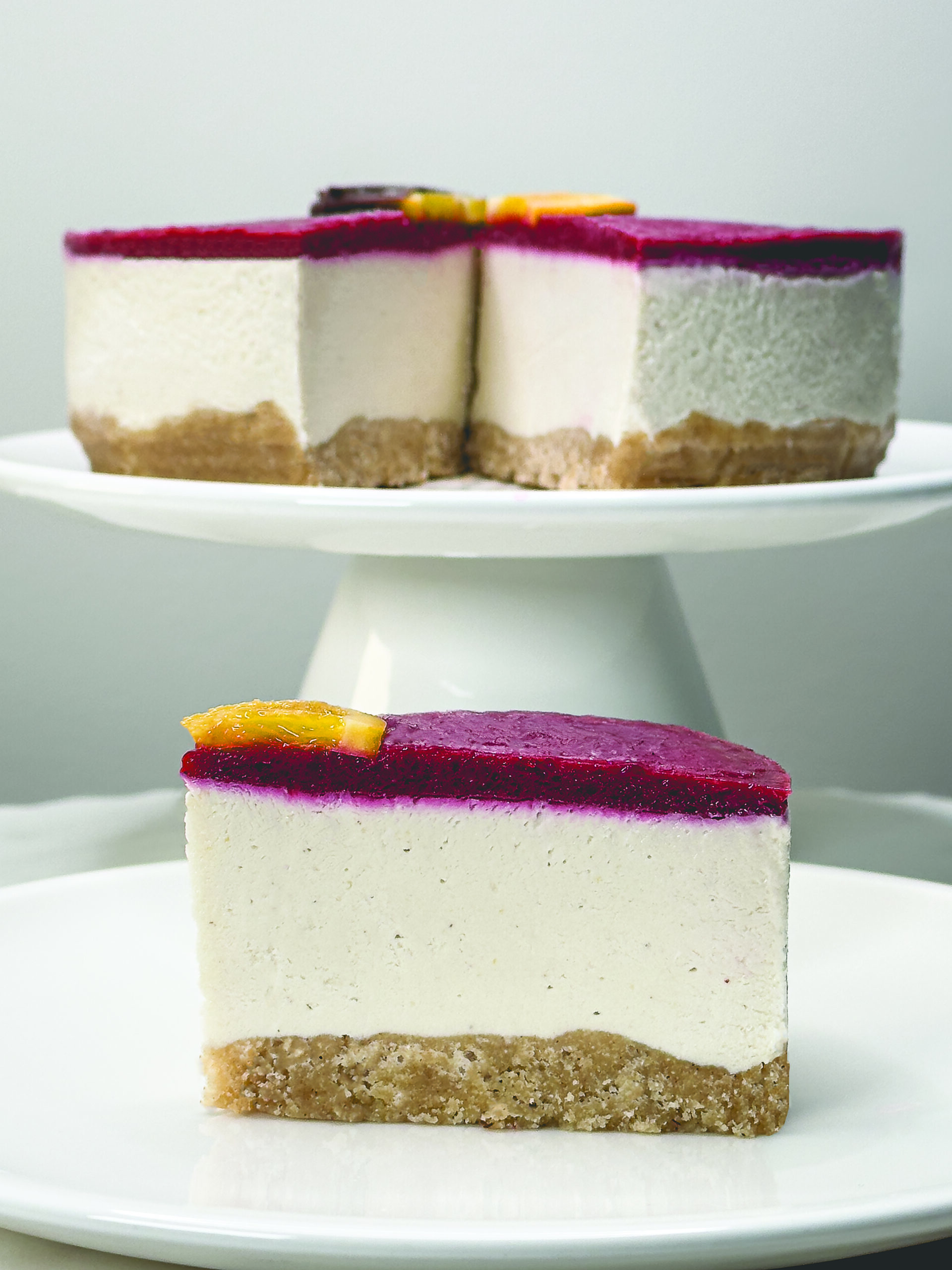 Raw Lemon Cheesecake with Raspberry Coulis | IMPACT Magazine