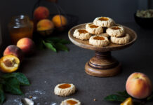 Peach thumbprint cookies