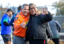 Re-Introducing the Calgary Police Classic! Two people pose for a photo at the Calgary Police Classic Run YYC