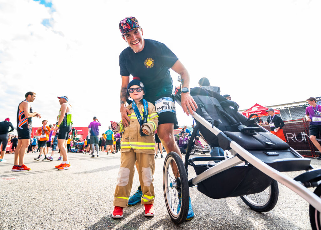 Participants strike a pose at the Calgary Police Classic Run YYC