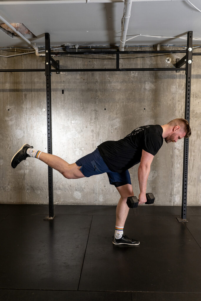 Single-Leg Romanian Deadlift into Lunge  
