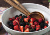 Quick Macerated Berries with Mint & Coconut Whip