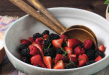 Quick Macerated Berries with Mint & Coconut Whip