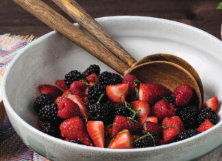 Quick Macerated Berries with Mint & Coconut Whip