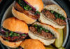 Hoisin Portobello Burgers with Chili-Lemon Broccolini